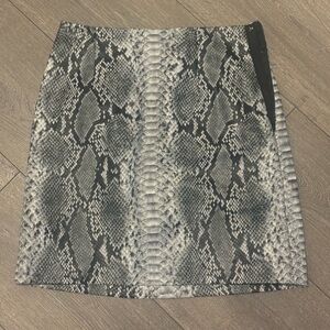 Faux snakeskin dynamite skirt